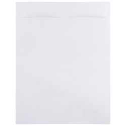 JAM Paper® Open-End 12" x 15 1/2" Catalog Envelopes, Gummed Seal, White, Pack Of 25