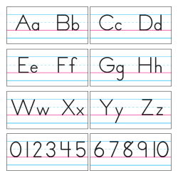 Trend Bulletin Board Set Alphabet Manuscript 8 X 18 White Grades K 6 