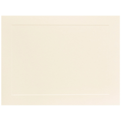 JAM Paper® Blank Note Cards, Panel Border, 5 1/8" x 7", Ivory, Pack Of 100