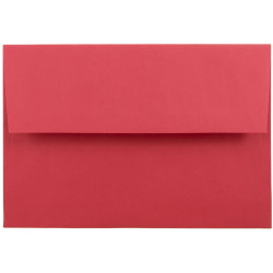 JAM Paper® Booklet Invitation Envelopes, A8, Gummed Seal, 30% Recycled, Red, Pack Of 25