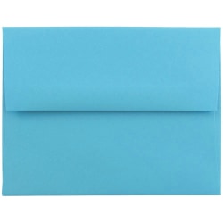 JAM Paper® Booklet Invitation Envelopes, A2, Gummed Seal, 30% Recycled, Dark Blue, Pack Of 25