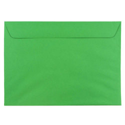 JAM Paper® Booklet Envelopes, 9" x 12", Gummed Seal, 30% Recycled, Green, Pack Of 25