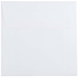 JAM Paper® Square Invitation Envelopes, 5 1/2" x 5 1/2", Gummed Seal, White, Pack Of 25