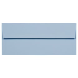 JAM PAPER #10 Business Premium Envelopes, 4 1/8" x 9 1/2", Pastel Baby Blue, Pack Of 25