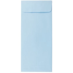 JAM Paper® #10 Policy Envelopes, Gummed Seal, Light Baby Blue, Pack Of 25