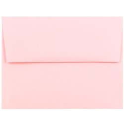 JAM Paper® Booklet Invitation Envelopes, A2, Gummed Seal, Baby Pink, Pack Of 25
