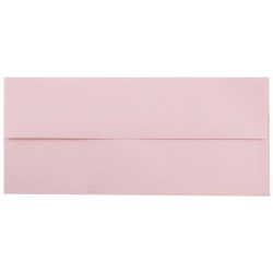 JAM PAPER #10 Business Premium Envelopes, 4 1/8 x 9 1/2, Baby Pink Pastel, 25/Pack