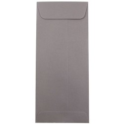 JAM Paper® #10 Policy Envelopes, Gummed Seal, Gray, Pack Of 25