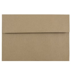 JAM Paper® Booklet Invitation Envelopes , A8, Gummed Seal, 100% Recycled, Brown, Pack Of 25