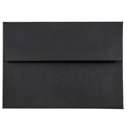 JAM Paper® Booklet Invitation Envelopes, A6, Gummed Seal, 30% Recycled, Black, Pack Of 25