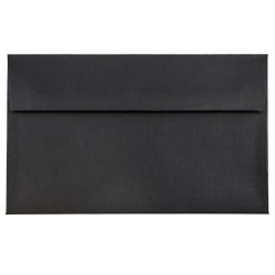 JAM Paper® Booklet Invitation Envelopes, A9, Gummed Seal, 30% Recycled, Black, Pack Of 25