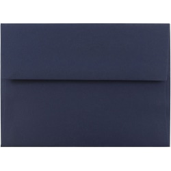 JAM Paper® Booklet Invitation Envelopes, A6, Gummed Seal, Navy Blue, Pack Of 25