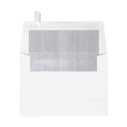 LUX Invitation Envelopes, A6, Peel & Press Closure, Silver/White, Pack Of 50