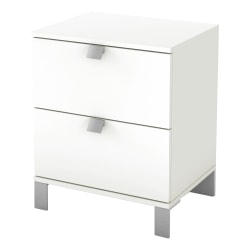 South Shore Spark 2 Drawer Nightstand White Office Depot