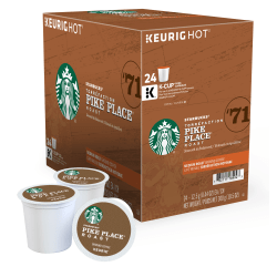 Starbucks® Single-Serve Coffee K-Cup®, Pike Place, Carton Of 24