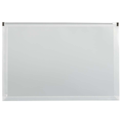 JAM Paper® Plastic Envelopes, Zipper Closure, Legal-Size, 9 1/2&quot; x 15&quot;, Clear, Pack Of 12
