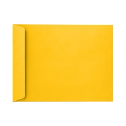 LUX Open-End 9&quot; x 12&quot; Envelopes, Peel &amp; Press Closure, Sunflower Yellow, Pack Of 250