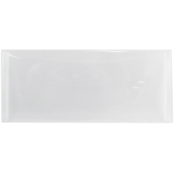 JAM Paper® #10 Plastic Business Envelopes, Tuck Flap Closure, Clear, Pack Of 12