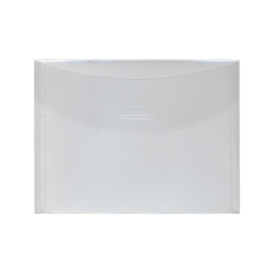 JAM Paper® Plastic Envelopes, 5 1/2&quot; x 7 3/8&quot;, Clear, Pack Of 12