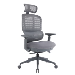 WorkPro&reg; Momentum Ergonomic Mesh/Mesh Active High-Back Chair, Gray/Gray, BIFMA Compliant