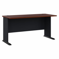 Bush Business Furniture Office Advantage Desk 60&quot;W, Hansen Cherry/Galaxy, Standard Delivery