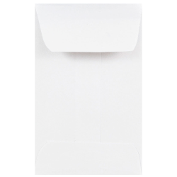 JAM Paper® Coin Envelopes, #1, Gummed Seal, White, Pack Of 100 Envelopes