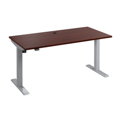 Move 40 Series by Bush Business Furniture Electric Height-Adjustable Standing Desk, 60" x 30", Hansen Cherry/Cool Gray Metallic, Standard Delivery