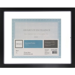 Realspace Gallery Floating Document Frame 11 X 14 Black Office Depot
