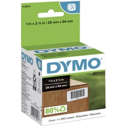 DYMO® LabelWriter® Labels, Multipurpose, 1738541, 1&quot; x 2 1/8&quot;, Roll of 250