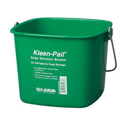 green plastic bucket