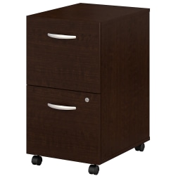 Bush Business Furniture Components 2 Drawer Mobile File Cabinet, Mocha Cherry, Standard Delivery