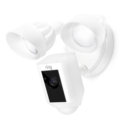 Ring Certified Refurbished Floodlight Camera White Office Depot