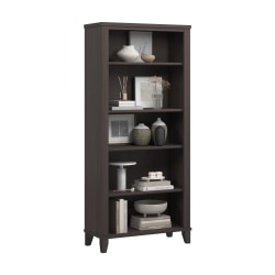 Bush Home Somerset Tall 5 Shelf Bookcase, Storm Gray, Standard Delivery