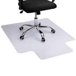 Mind Reader Office Chair Mat with Carpet Gripper, PVC,1/16”H x 35-1/2”W x 47-1/2”D, Clear