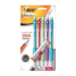 Bic Velocity Mechanical Pencils 0 9mm Assorted Barrel Colors Pack