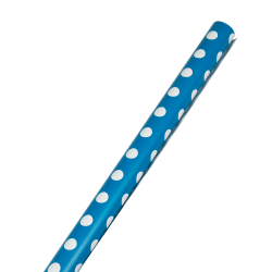 JAM Paper® Wrapping Paper, Polka Dot, 25 Sq Ft, Blue &amp; White