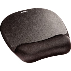 Fellowes® Memory Foam Mouse Pad with Wrist Rest - Black (9176501) - 1"x7.94"x9.25" Dimension - Black - 9176501