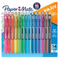 Paper Mate® InkJoy® Gel Pens, Medium Point, 0.7 mm, Assorted Barrels, Assorted Ink Colors, Pack Of 14