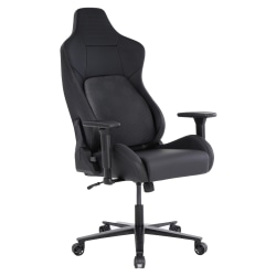 RS Gaming&trade; Vertex Ergonomic Faux Leather High-Back Gaming Office Chair, Black, BIFMA Compliant