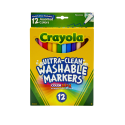 Crayola Washable Markers Thin Line Assorted Classic Colors Box Of 12 Office Depot Crayola fine line markers are great for coloring small details and making precise lines. crayola washable markers thin line assorted classic colors box of 12 item 361139