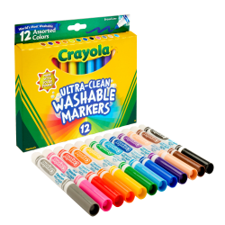 Crayola Washable Markers Broad Line Assorted Classic Colors Box Of 12 Office Depot To search on pikpng now. crayola washable markers broad line assorted classic colors box of 12 item 361200