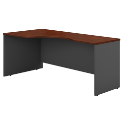 Bush Business Furniture Components Corner Desk Left Handed 72&quot;W, Hansen Cherry/Graphite Gray, Standard Delivery