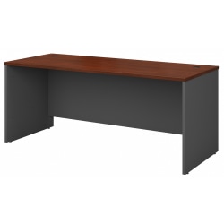 Bush Business Furniture Components 72&quot;W Computer Desk, Hansen Cherry/Graphite Gray, Standard Delivery