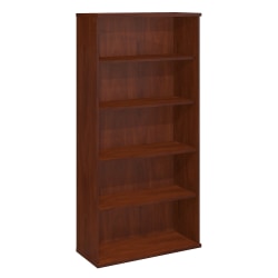 Bush Business Furniture Series C Components 73"H 5-Shelf Bookcase, Hansen Cherry, Standard Delivery