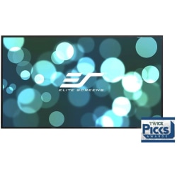 Photo 1 of Elite Screens Aeon - 120-inch Diagonal 16:9, 8K 4K Ultra HD Ready Ceiling Light Rejecting and Ambient Light Rejecting EDGE FREE Fixed Frame Projector Screen, CineGrey 3D? Projection Material, "