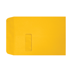 LUX #9 1/2 Open-End Window Envelopes, Top Left Window, Self-Adhesive, Sunflower, Pack Of 50