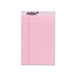 Tops Prism Color Writing Pads 5 X 8 30percent Recycled Legal Ruled 25 Sheets Rose Pack Of 12 Pads Office Depot