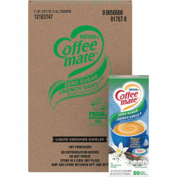 Nestle Coffee mate Liquid Creamer, French Vanilla Flavor, 50 Oz Single Serve x 200