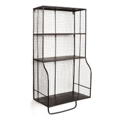 Linon Tate Metal Wall Organizer Black Office Depot