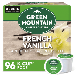 Green Mountain Coffee® Single-Serve Coffee K-Cup®, French Vanilla, Carton Of 96, 4 x 24 Per Box